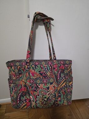 Vera Bradley Multicolor Venetian Paisley Cotton Tote Bag